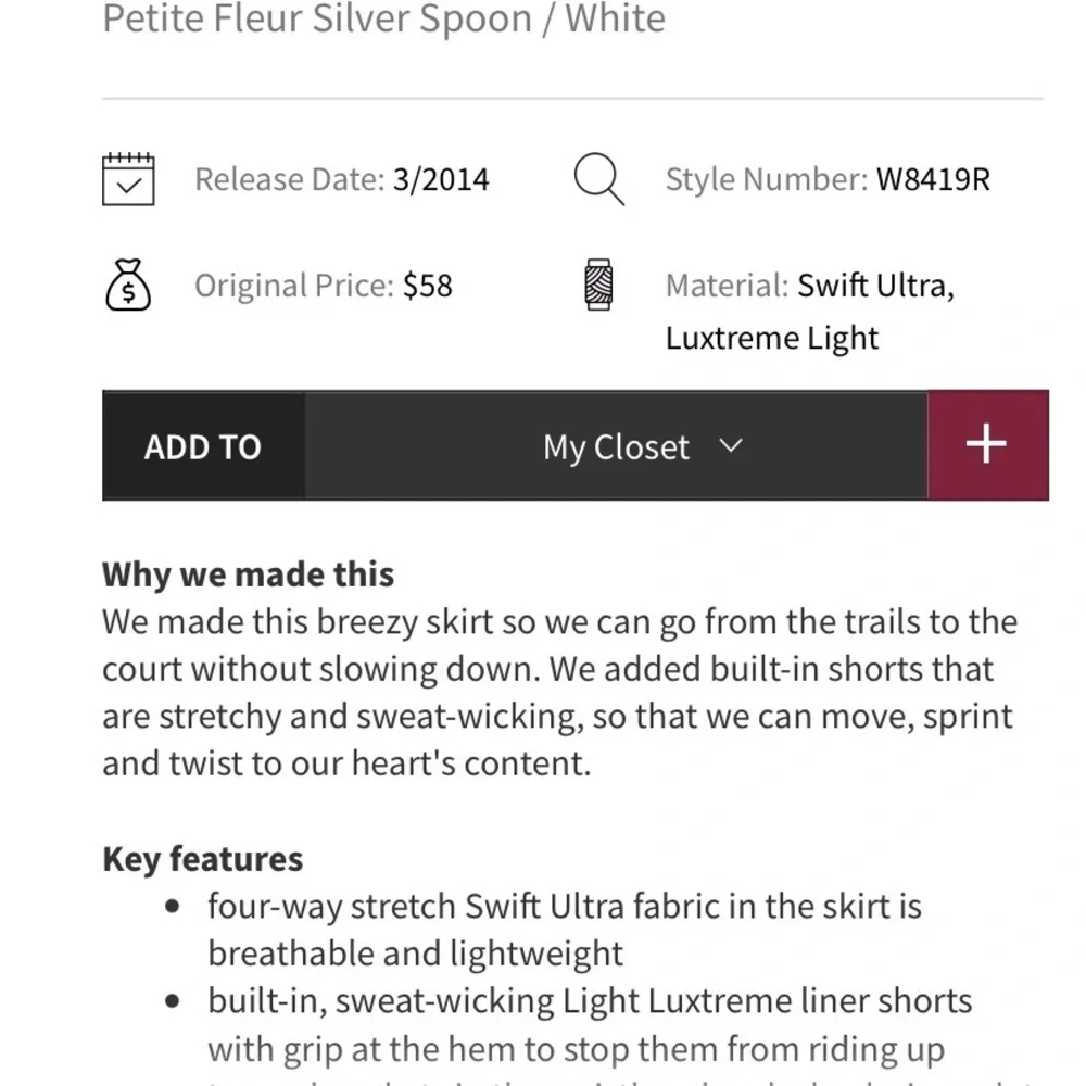 Lululemon Pace Rival Skirt 13